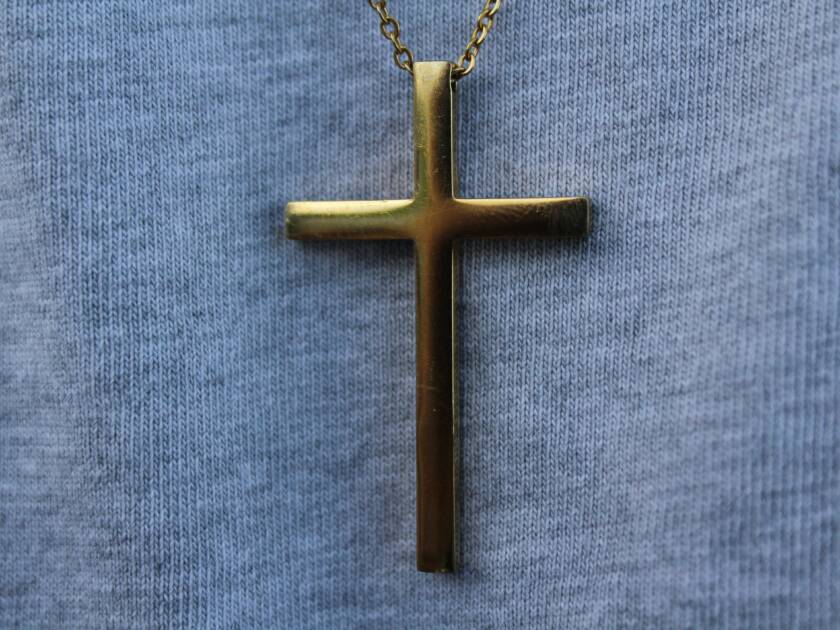 A golden cross.